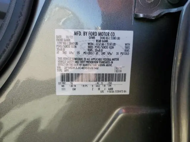 2013 FORD EDGE SEL  