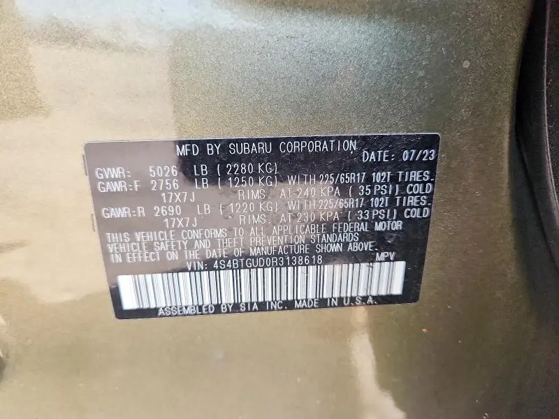 2024 SUBARU OUTBACK WILDERNESS  