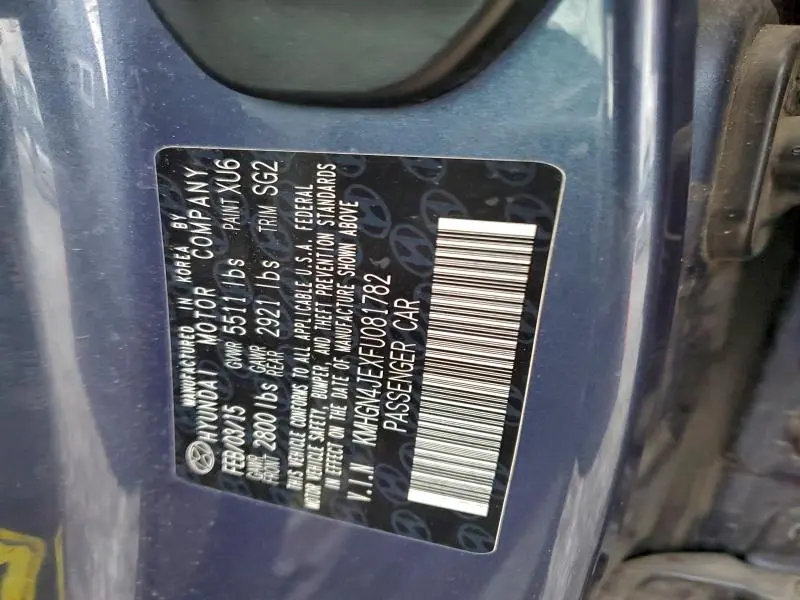 2015 HYUNDAI GENESIS 3.8L  