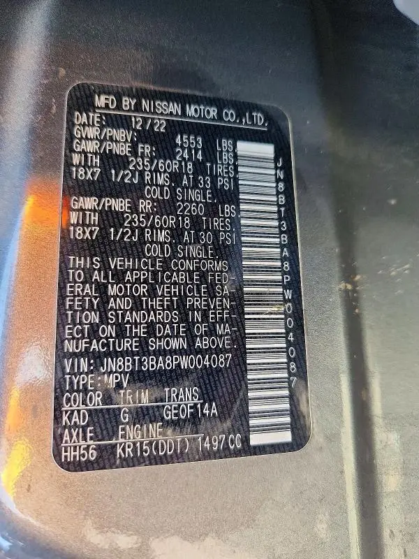 2023 NISSAN ROGUE SV  