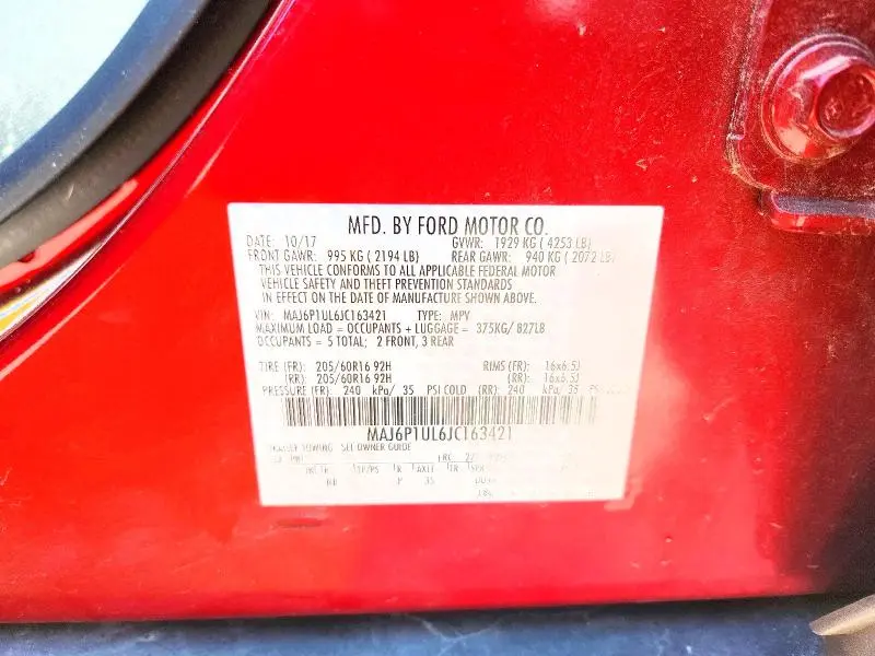 2018 FORD ECOSPORT SE  