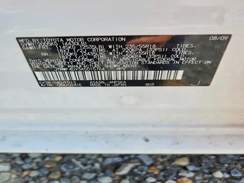 2010 TOYOTA RAV4 SPORT  