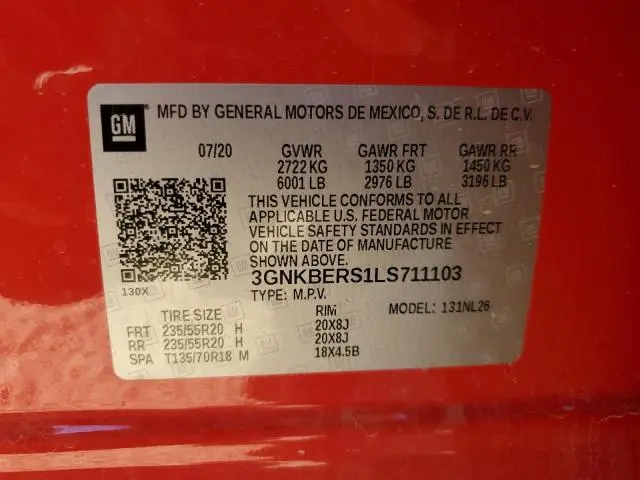 2020 CHEVROLET BLAZER RS  