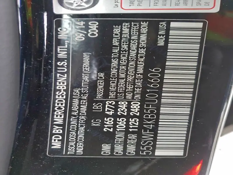 2015 MERCEDES-BENZ C 300 4MATIC  