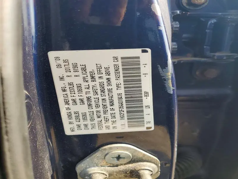 2010 HONDA ACCORD LX  
