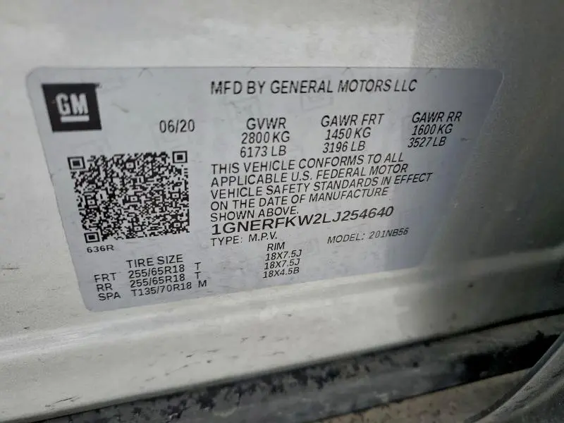 2020 CHEVROLET TRAVERSE LS  