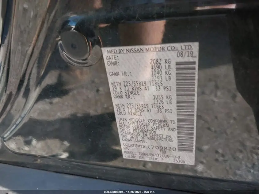 2020 NISSAN ROGUE SL FWD