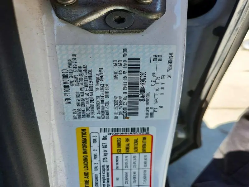 2017 FORD FUSION SE  