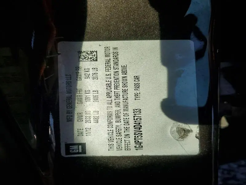 2013 BUICK VERANO PREMIUM  