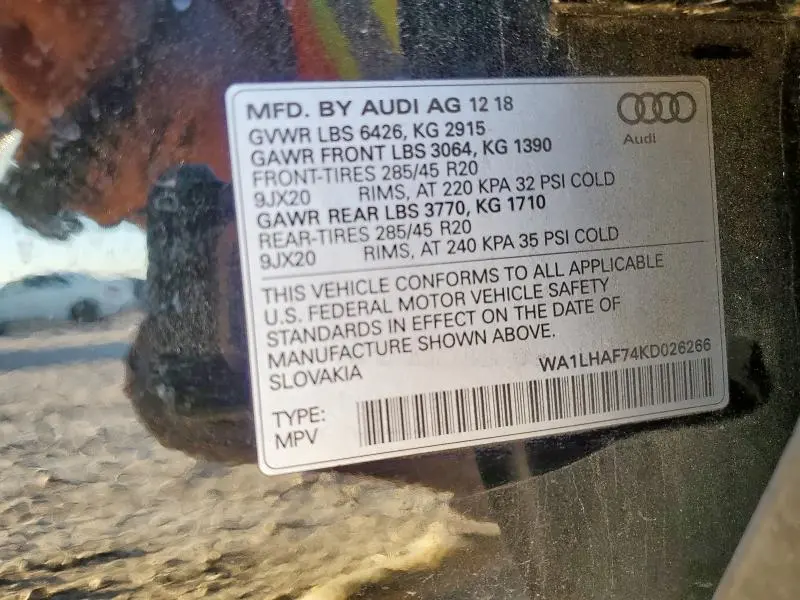 2019 AUDI Q7 PREMIUM PLUS  