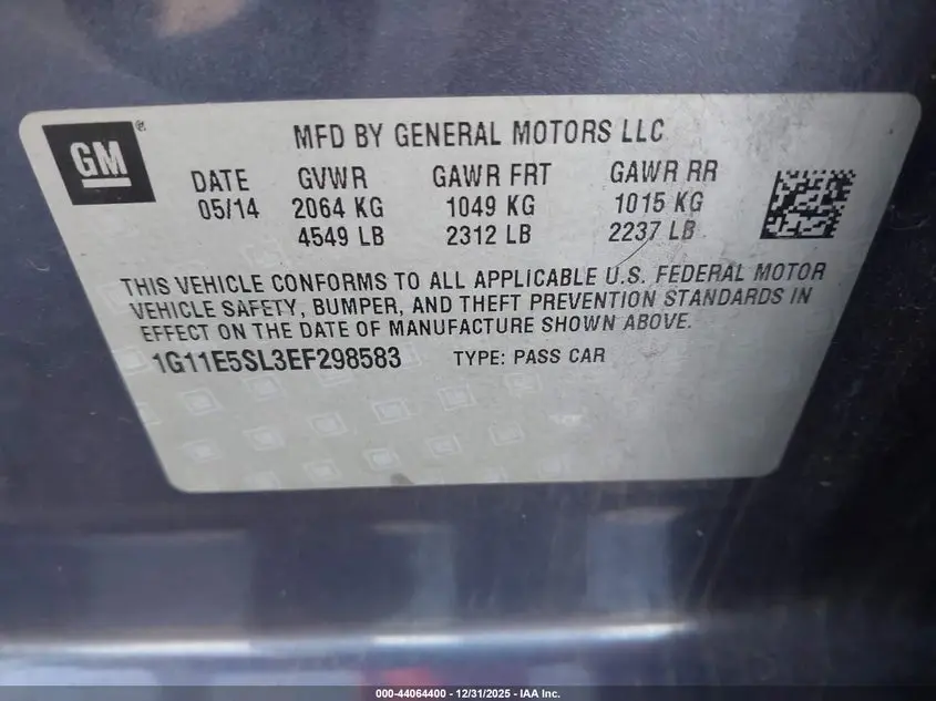 2014 CHEVROLET MALIBU 2LT