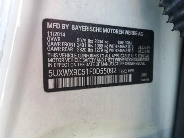 2015 BMW X3 XDRIVE28I  