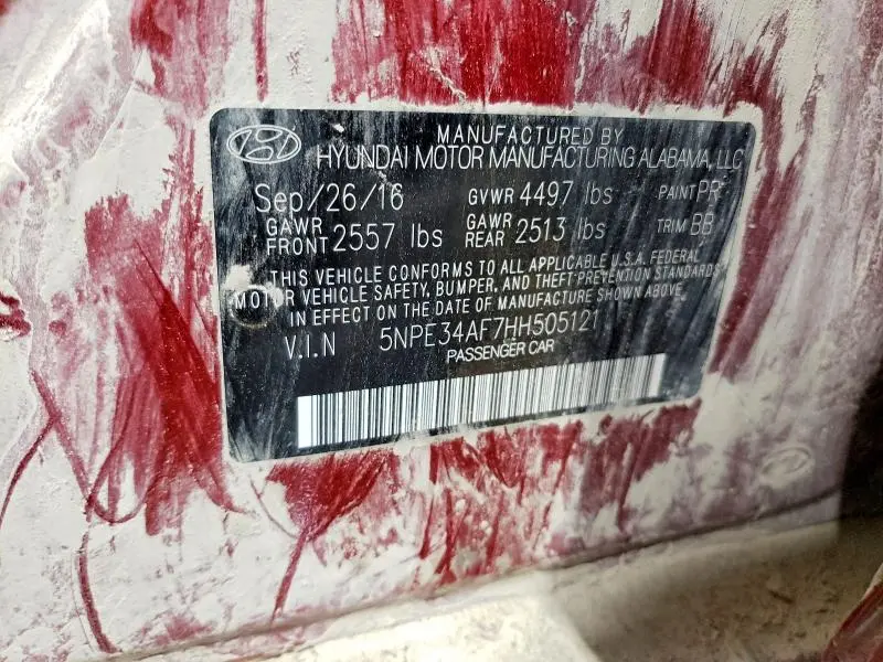 2017 HYUNDAI SONATA SPORT  