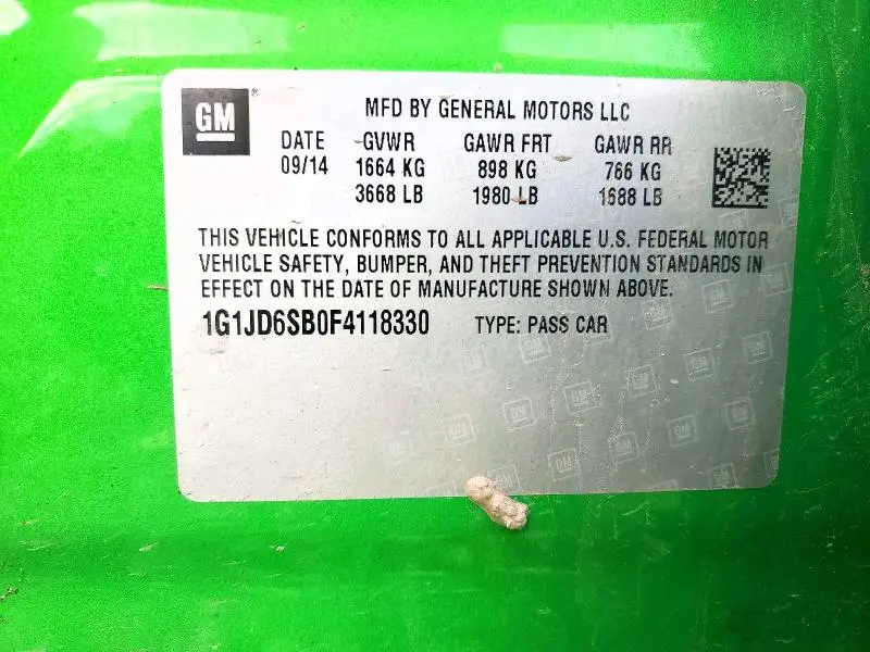 2015 CHEVROLET SONIC LT  