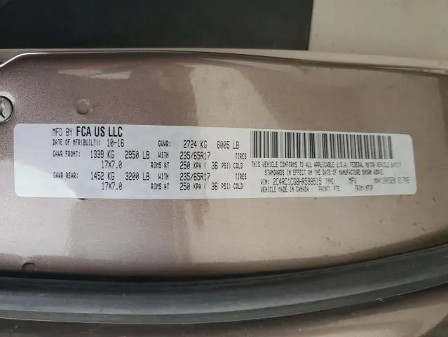 2017 CHRYSLER PACIFICA LX  