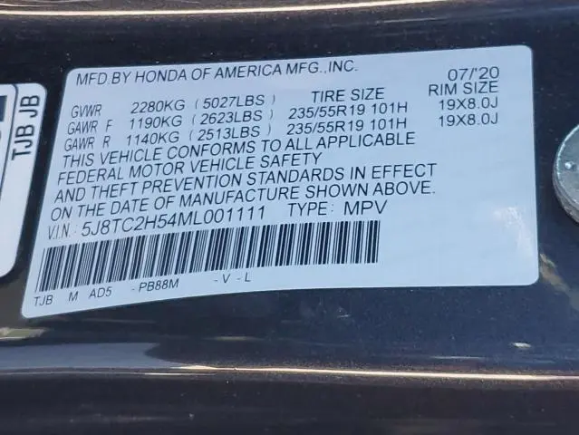 2021 ACURA RDX TECHNOLOGY  