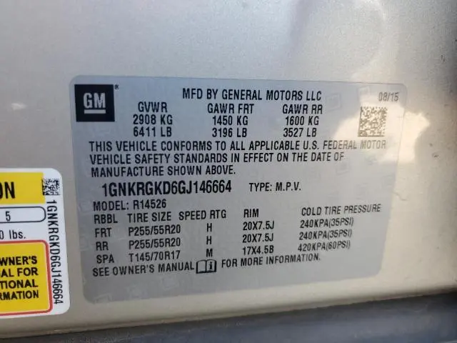 2016 CHEVROLET TRAVERSE LT  