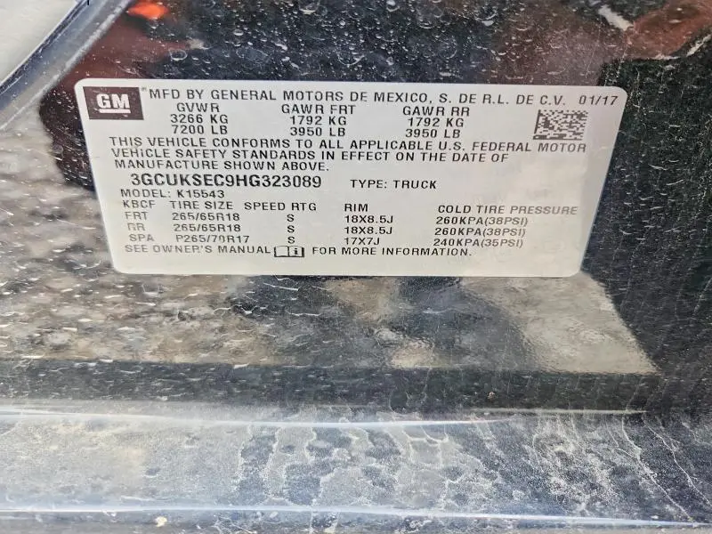 2017 CHEVROLET SILVERADO K1500 LTZ  