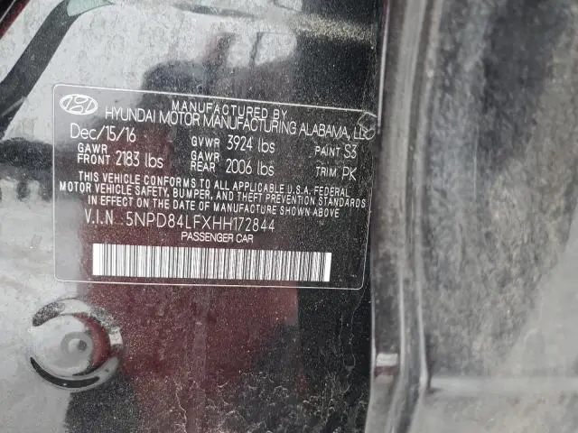 2017 HYUNDAI ELANTRA SE