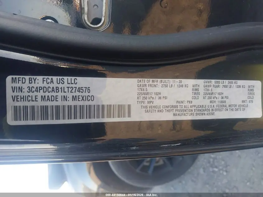 2020 DODGE JOURNEY SE VALUE