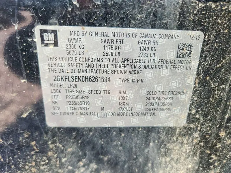 2017 GMC TERRAIN SLE  