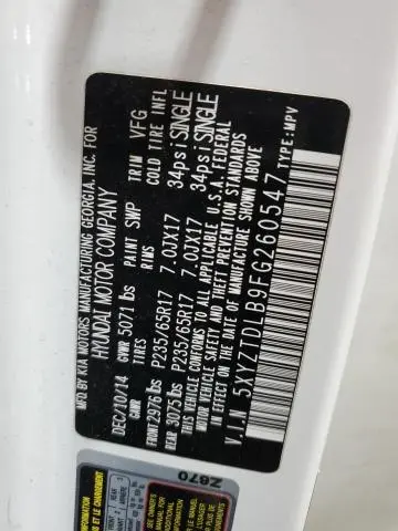 2015 HYUNDAI SANTA FE SPORT   