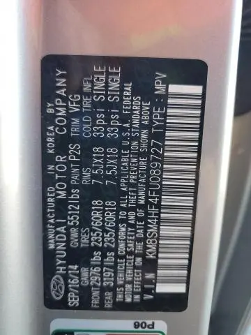 2015 HYUNDAI SANTA FE GLS  