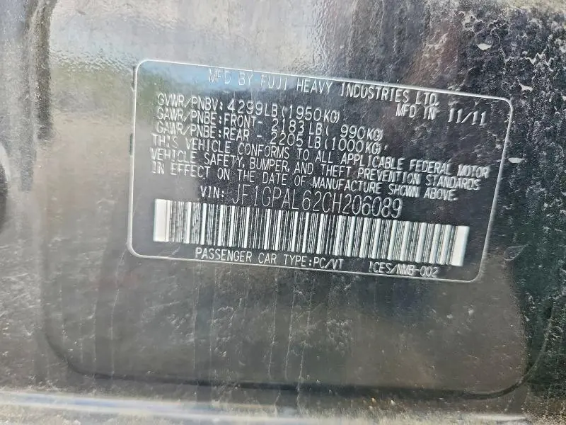 2012 SUBARU IMPREZA SPORT PREMIUM  