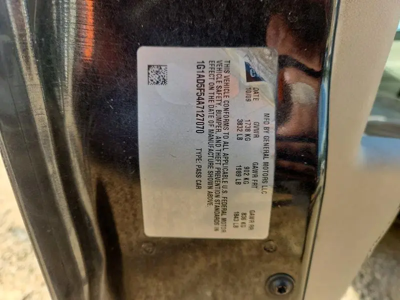 2010 CHEVROLET COBALT 1LT  