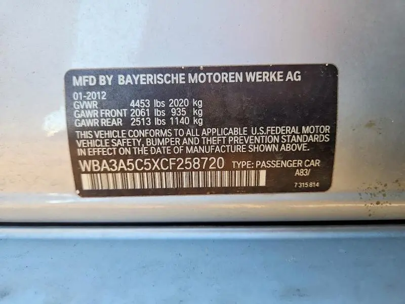 2012 BMW 328 I  