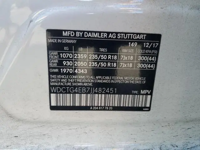 2018 MERCEDES-BENZ GLA 250  