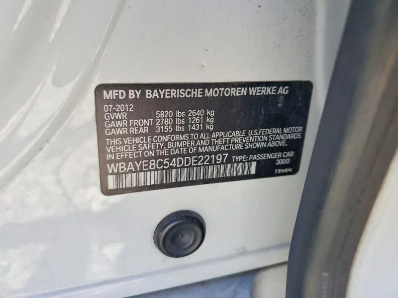 2013 BMW 750 LI  