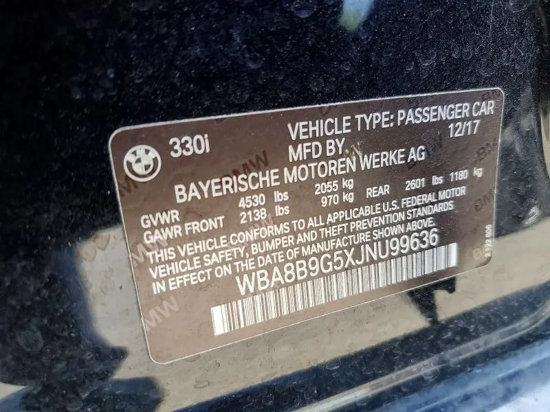 2018 BMW 330 I  