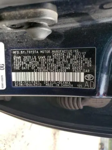 2017 TOYOTA COROLLA L  
