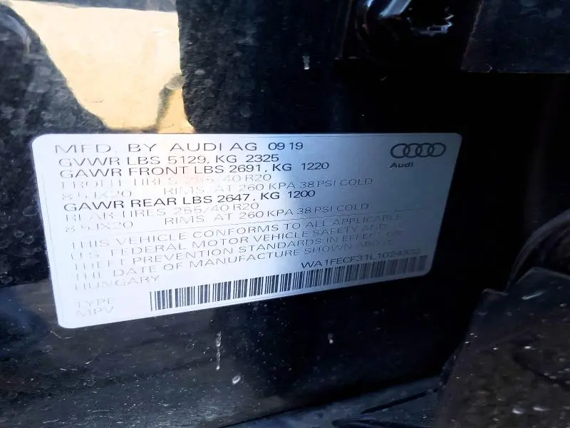 2020 AUDI Q3 PRESTIGE S-LINE  