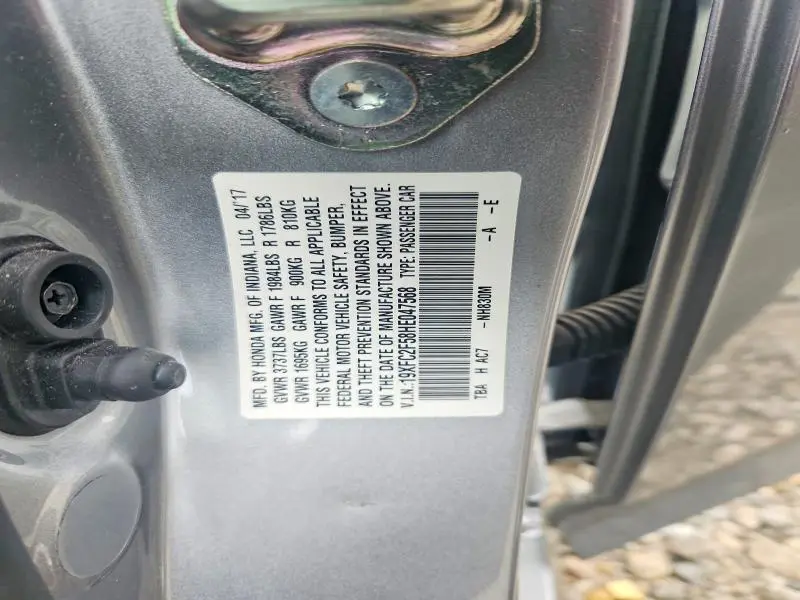 2017 HONDA CIVIC LX  