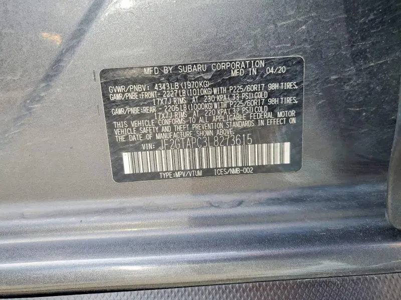 2020 SUBARU CROSSTREK PREMIUM  