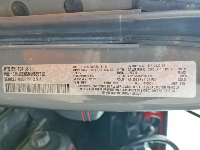 2021 JEEP WRANGLER   