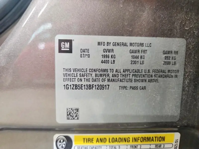 2011 CHEVROLET MALIBU LS  