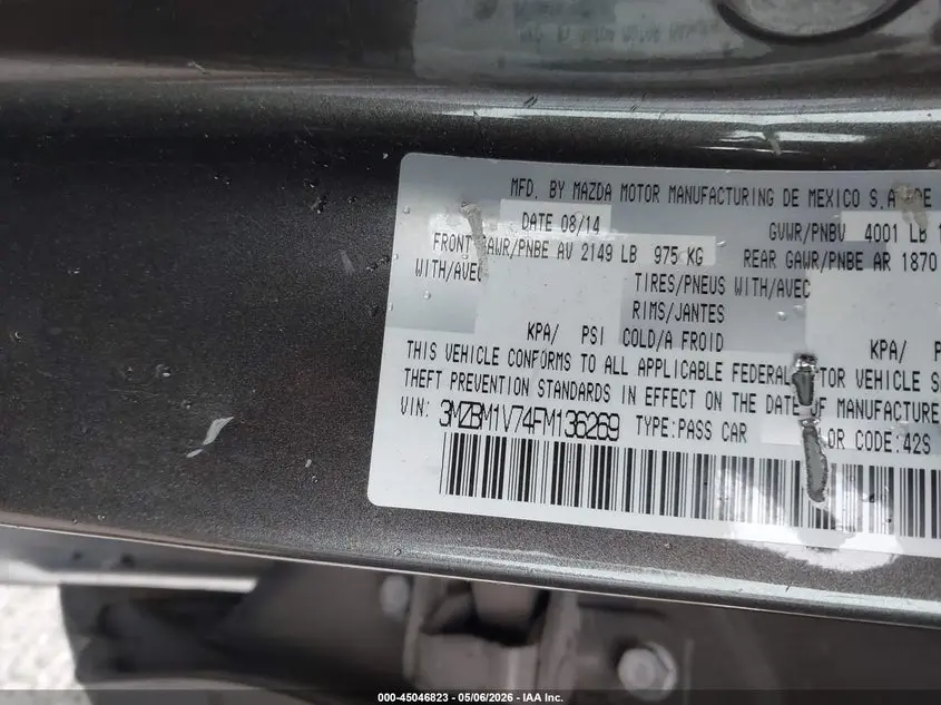 2015 MAZDA MAZDA3 I TOURING
