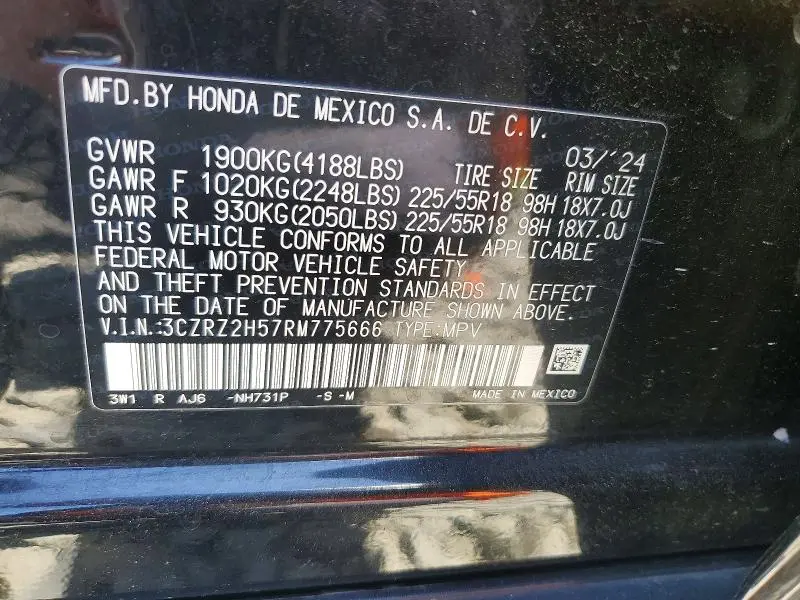2024 HONDA HR-V SPORT  