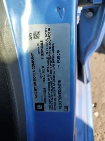 2014 CHEVROLET SPARK 2LT  