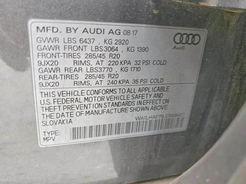 2018 AUDI Q7 PREMIUM PLUS  
