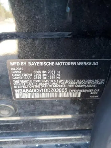 2013 BMW 640 I  