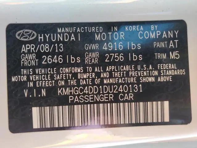 2013 HYUNDAI GENESIS 3.8L  