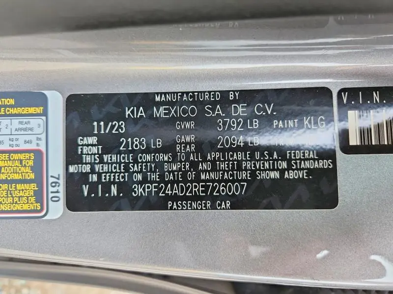 2024 KIA FORTE LXS  