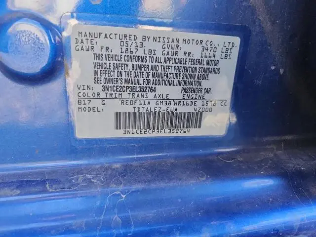 2014 NISSAN VERSA NOTE S  