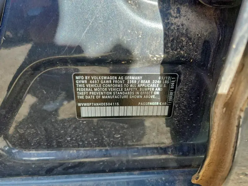 2013 VOLKSWAGEN CC SPORT  