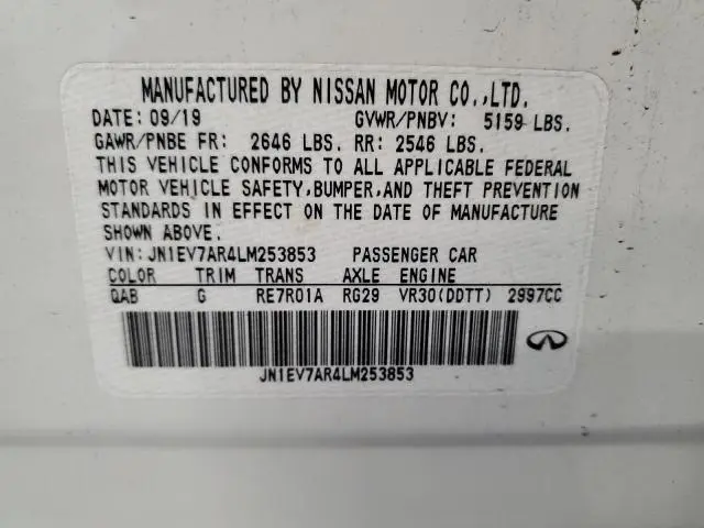 2020 INFINITI Q50 PURE  