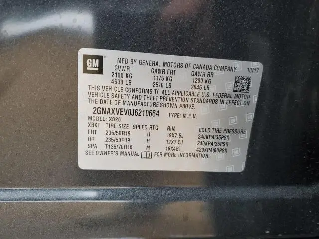 2018 CHEVROLET EQUINOX PREMIER  